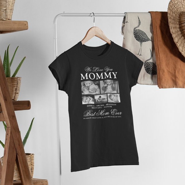 Camiseta T-Shirt de Colagem de Fotos da Mãe Personalizada (Criador carregado)