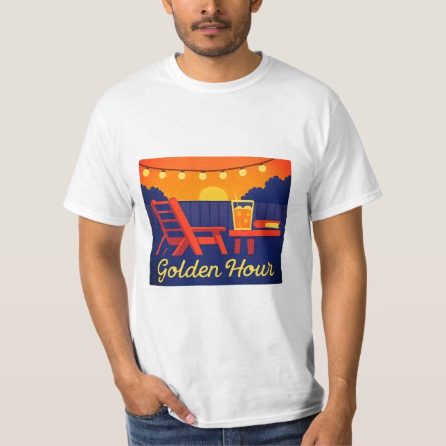 Camiseta T-Shirt de conforto de Verão com reaxação do quint (Frente)