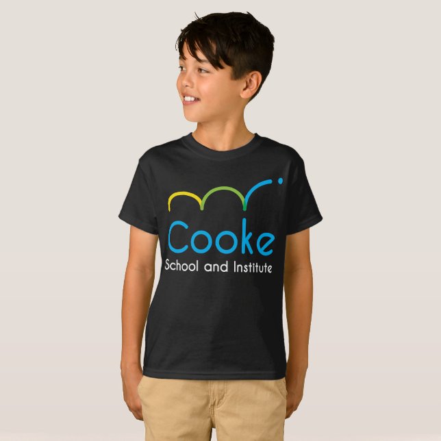 Camiseta T-shirt de Cooke dos MIÚDOS, preto (Frente Completa)