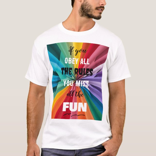 Camiseta t-shirt de cor divertida (Frente)