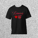 Camiseta T-Shirt de Coração Vermelho Bonito Amado AF<br><div class="desc">Camiseta AF linda amada com coração vermelho e cartazes.</div>