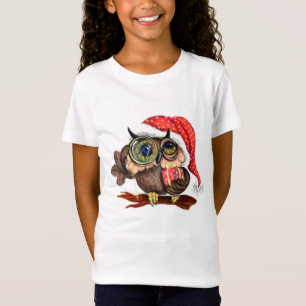 Camiseta T-Shirt de Coruja de Natal
