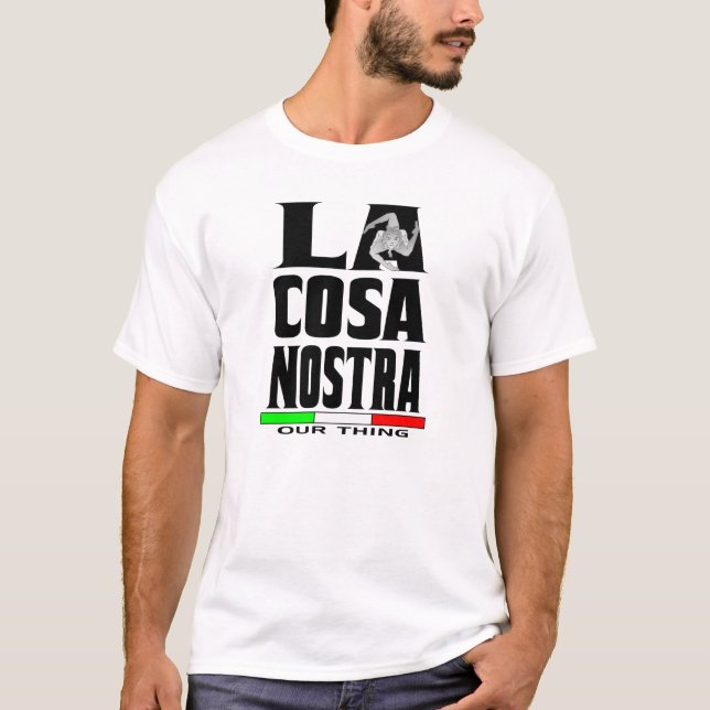 Camiseta T-shirt de COSA NOSTRA do LA (NOSSA COISA) (Frente)