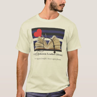 Camiseta T-shirt de couro da biblioteca de Carter/Johnson