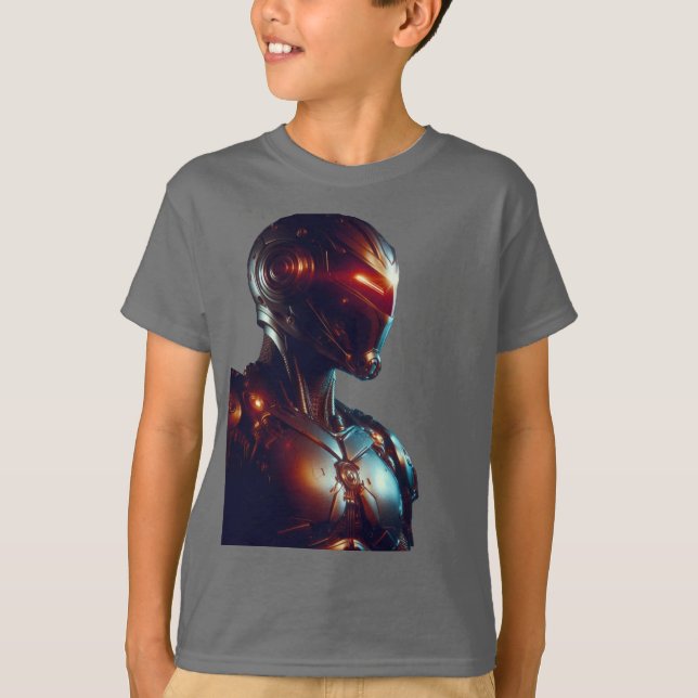 Camiseta T-Shirt De Crianças Robôs Sem Carinho (Frente)