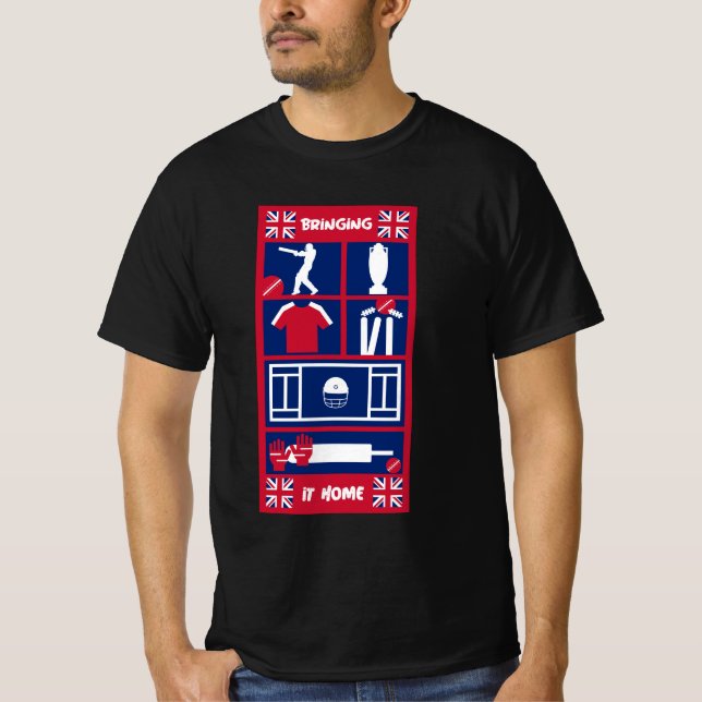 Camiseta T-Shirt de Críquete de Teste Inglês (Frente)