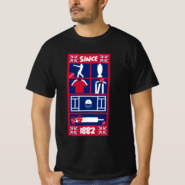 Camiseta T-Shirt de Críquete de Teste Inglês (Frente)