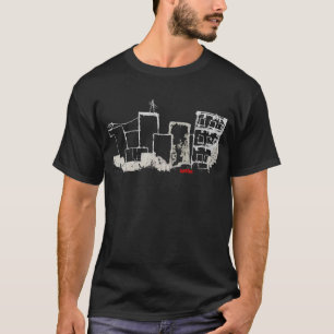 Camiseta T-shirt de Crumbletown (branco no preto)