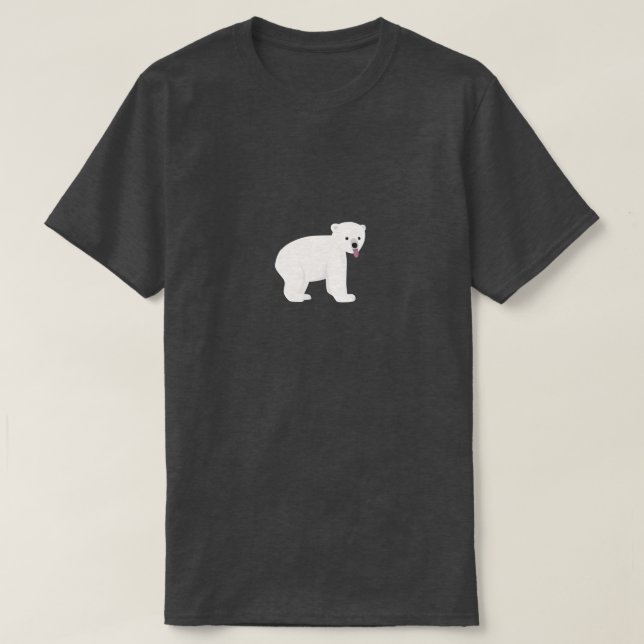 Camiseta T-shirt de Cub de urso polar (Frente do Design)