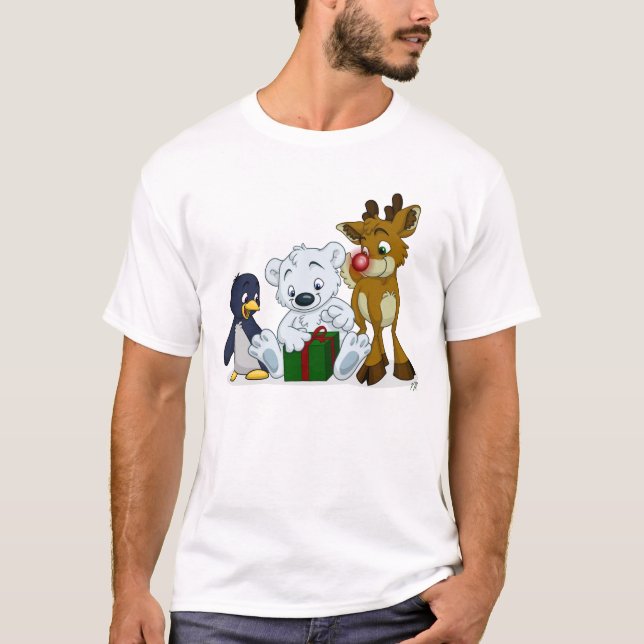 Camiseta T-shirt de Cubs do Natal (Frente)