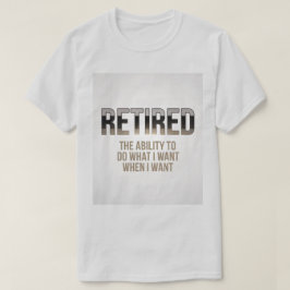 Camiseta T-Shirt de Definição Aposentada