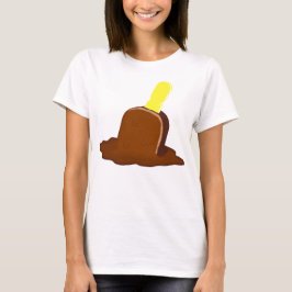Camiseta T-shirt de derretimento da parte superior da
