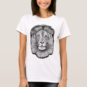 Camiseta T-Shirt de Desenho de Leão