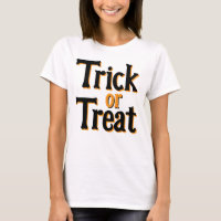 T-shirt de design de Halloween de Truque ou Tratar