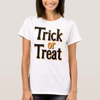 Camiseta T-shirt de design de Halloween de Truque ou Tratar