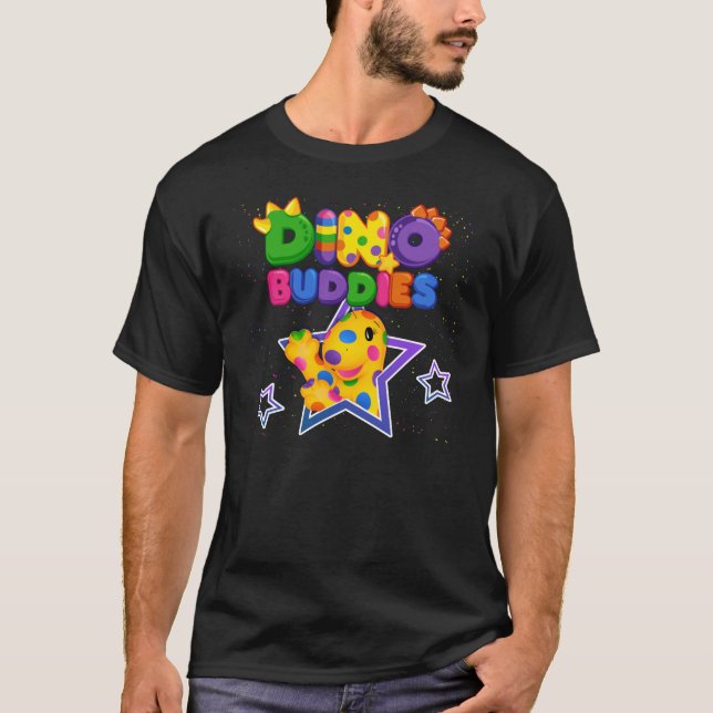 Camiseta T-shirt de Dino-Buddies™ - cena de Rollo w/Star (Frente)
