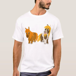 Camiseta T-shirt de dois bonitos pôneis de cartoon