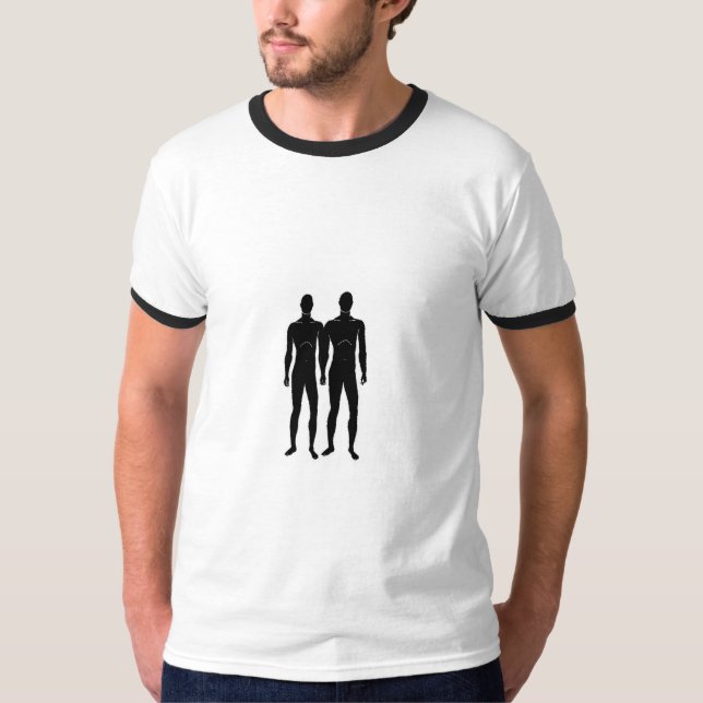 CAMISETA T-SHIRT DE DOIS HOMENS (Frente)