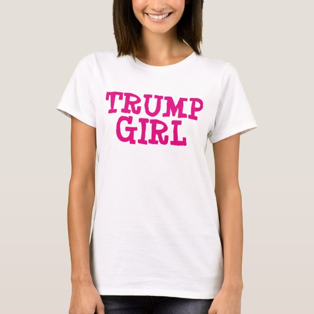Camiseta T-shirt de DONALD TRUMP, MENINA do TRUNFO (Frente)