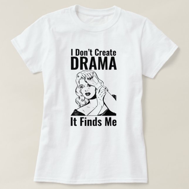Camiseta T-Shirt de Drama da Mulher Choradora (Frente do Design)