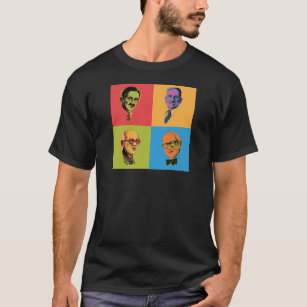 Camiseta T-shirt de Econ - Mises, Hayek, Rothbard, Friedman