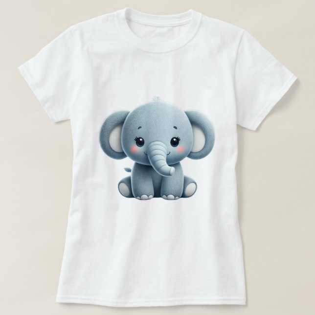 Camiseta T-Shirt de elefante doce (Frente do Design)