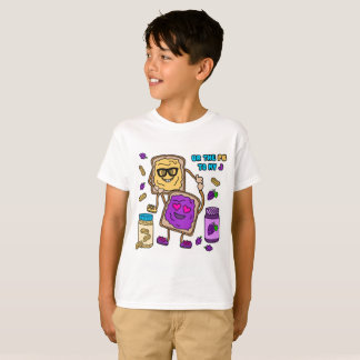 Camiseta T-shirt de Emoji da manteiga & da geléia de