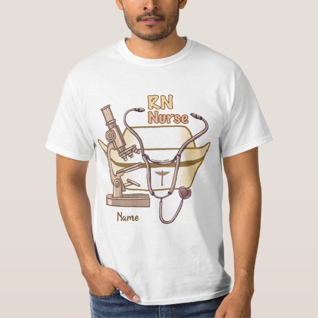 Camiseta T-Shirt de Enfermeira legal RN (Frente)