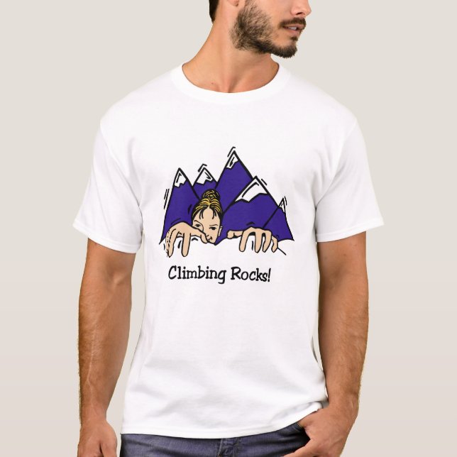 Camiseta T-shirt de escalada das rochas (Frente)