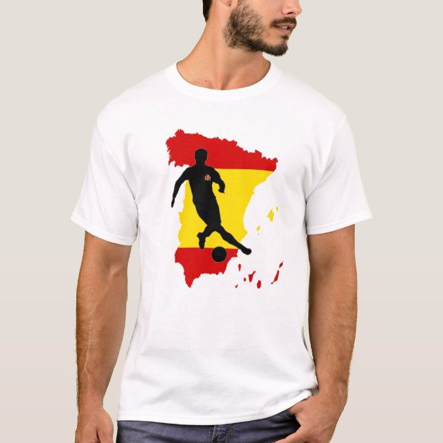 Camiseta T-shirt de Espanha branca. 04 (Frente)