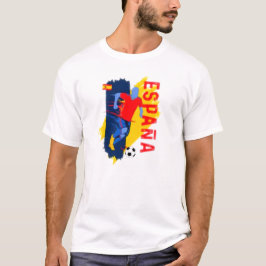Camiseta T-shirt de Espanha branca. 05