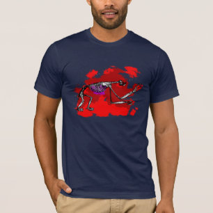Camiseta T-shirt de esqueleto da preguiça (homens)
