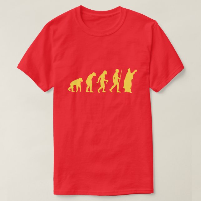 Camiseta T-Shirt de EVOLUÇÃO PAPAL (Frente do Design)