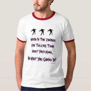 Camiseta T-shirt de fala da campainha dos zombis do lixo