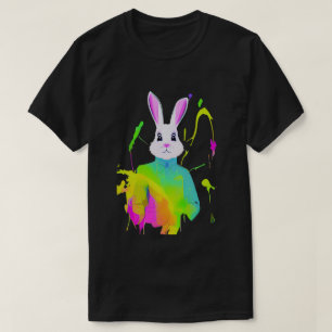 Camiseta T-Shirt de Feriado de Tinta de Coelho da Páscoa