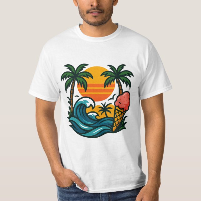 Camiseta t-shirt de férias (Frente)