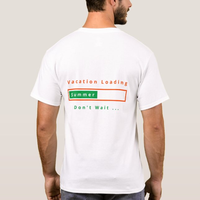 Camiseta T-Shirt de férias de verão com texto (Verso)