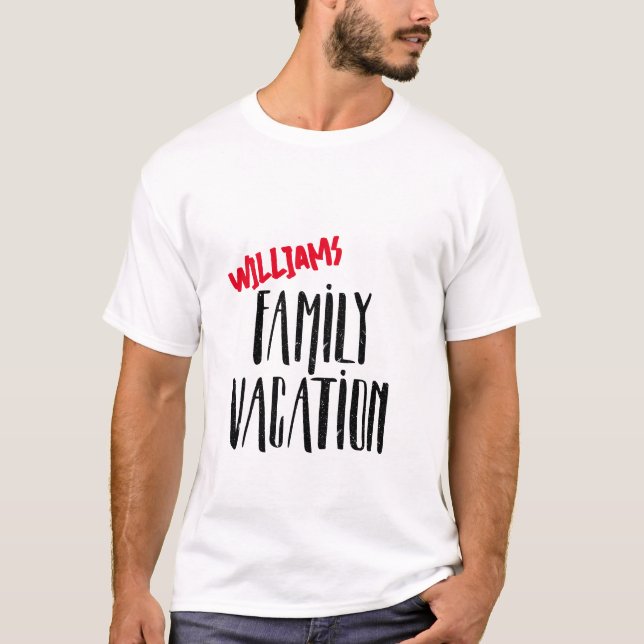 Camiseta T-Shirt de Férias Familiares (Frente)