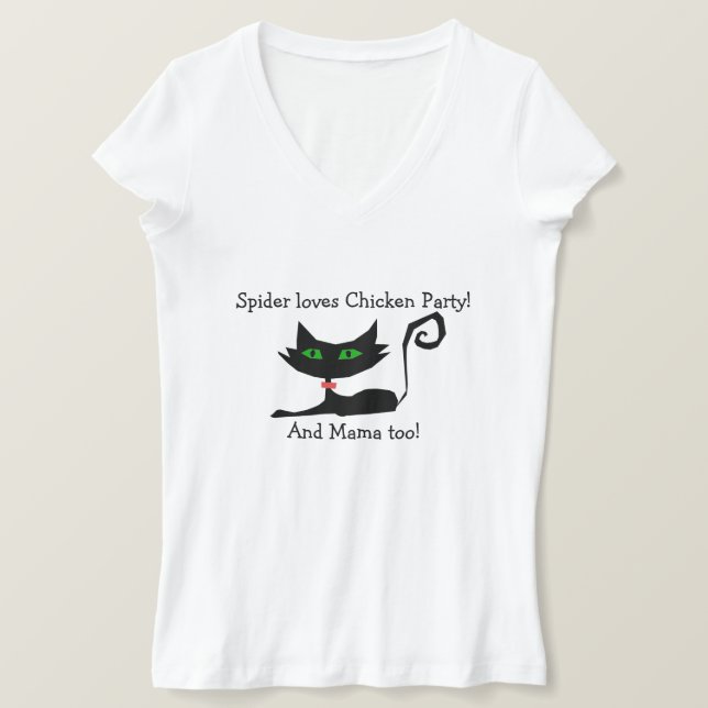 Camiseta T-shirt de Festa de Frango (Frente do Design)