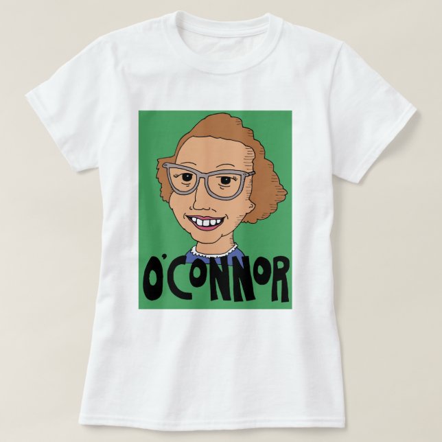 Camiseta T-shirt de Flannery O'Connor (Frente do Design)