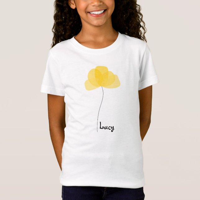 Camiseta T-Shirt de flor simples (Frente)