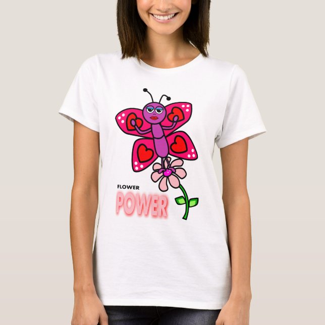 Camiseta T-shirt de flower power (Frente)