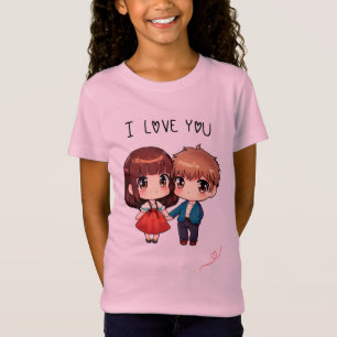 Camiseta T-Shirt de Folha Curta com Design de Menino e Rapa