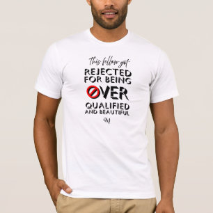 Camiseta T-Shirt De Folha Curta : Sobre Qualificado (branco