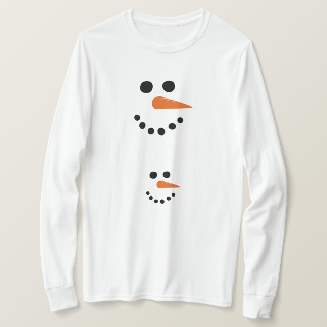 Camiseta T-Shirt De Folha Longa De Neve A Ser Maternidade (Frente do Design)
