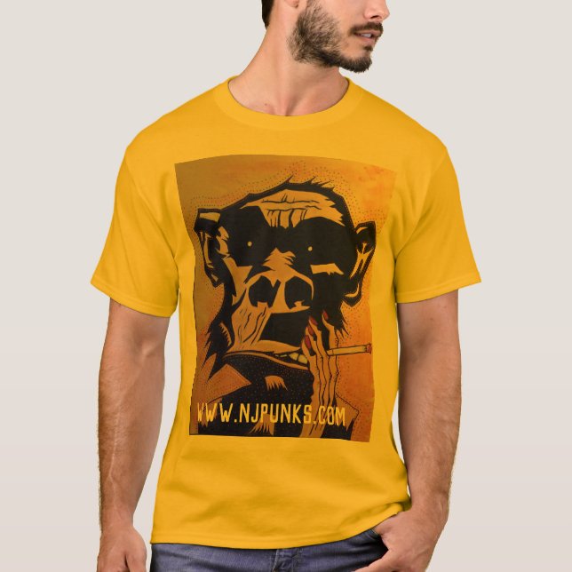 Camiseta T-shirt de fumo do Simian (Frente)