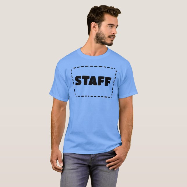 Camiseta T-Shirt de funcionarios Tracejado com Retângulo de (Frente Completa)
