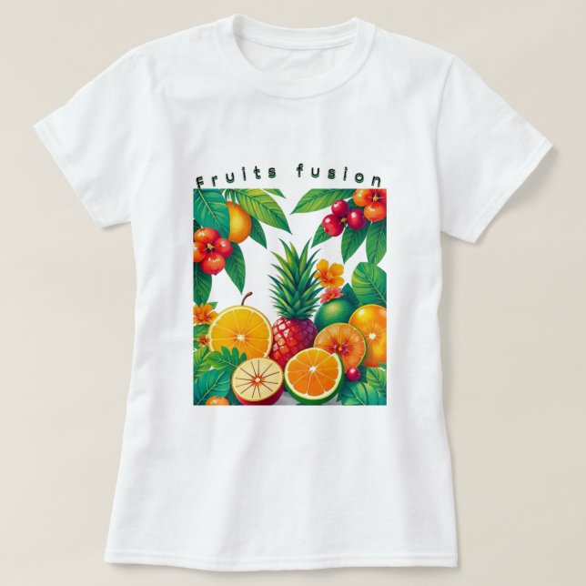 Camiseta T-Shirt de fusão de frutas (Frente do Design)