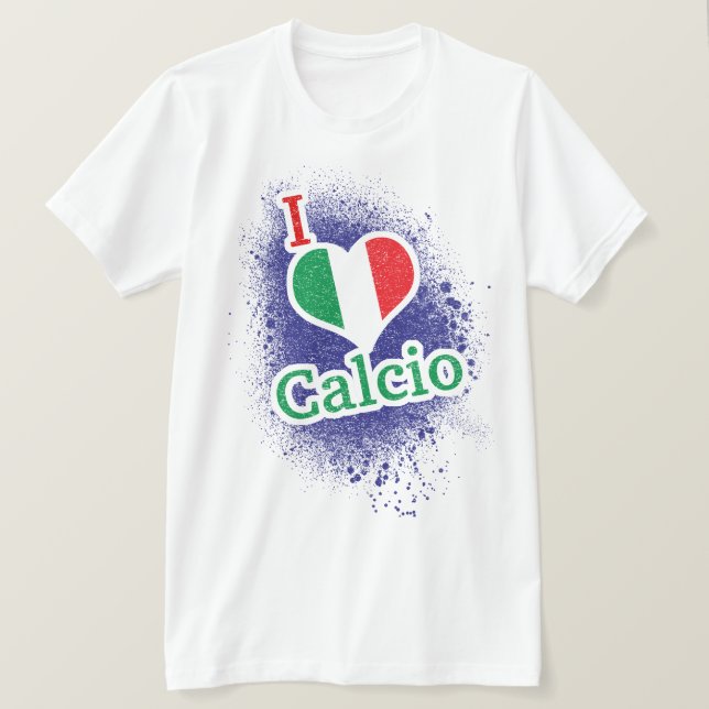 Camiseta T-Shirt de Futebol de Calcio, Futebol italiano (Frente do Design)