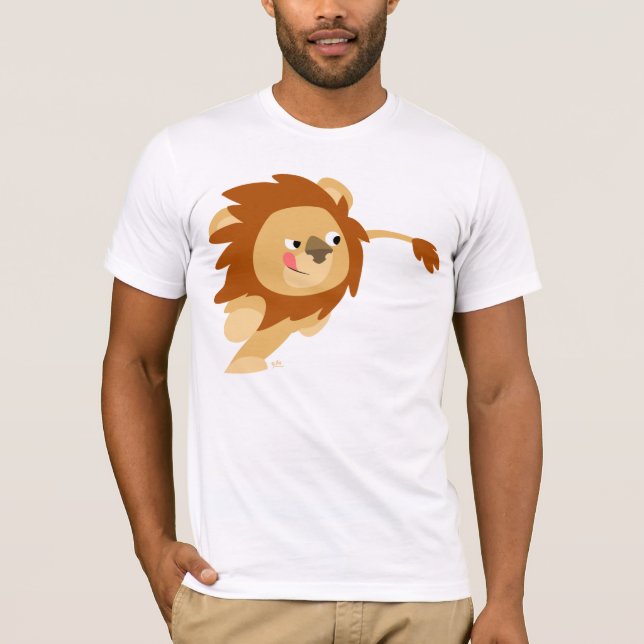 Camiseta T-shirt de galope do leão dos desenhos animados (Frente)
